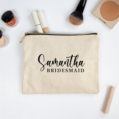 Custom Bridesmaid Makeup Bag Gift