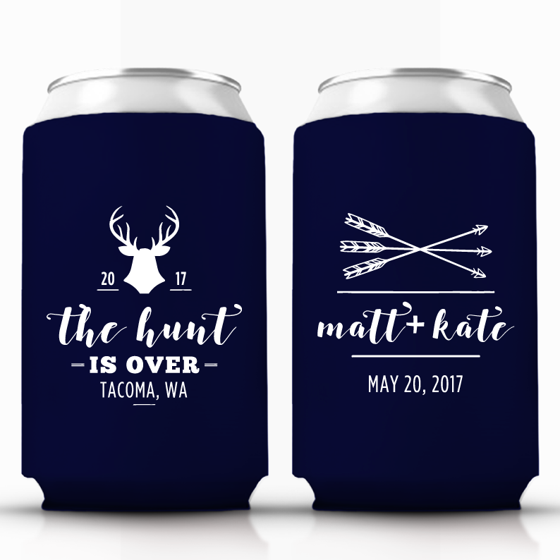 The Hunt is Over Wedding Can Coolers (46)