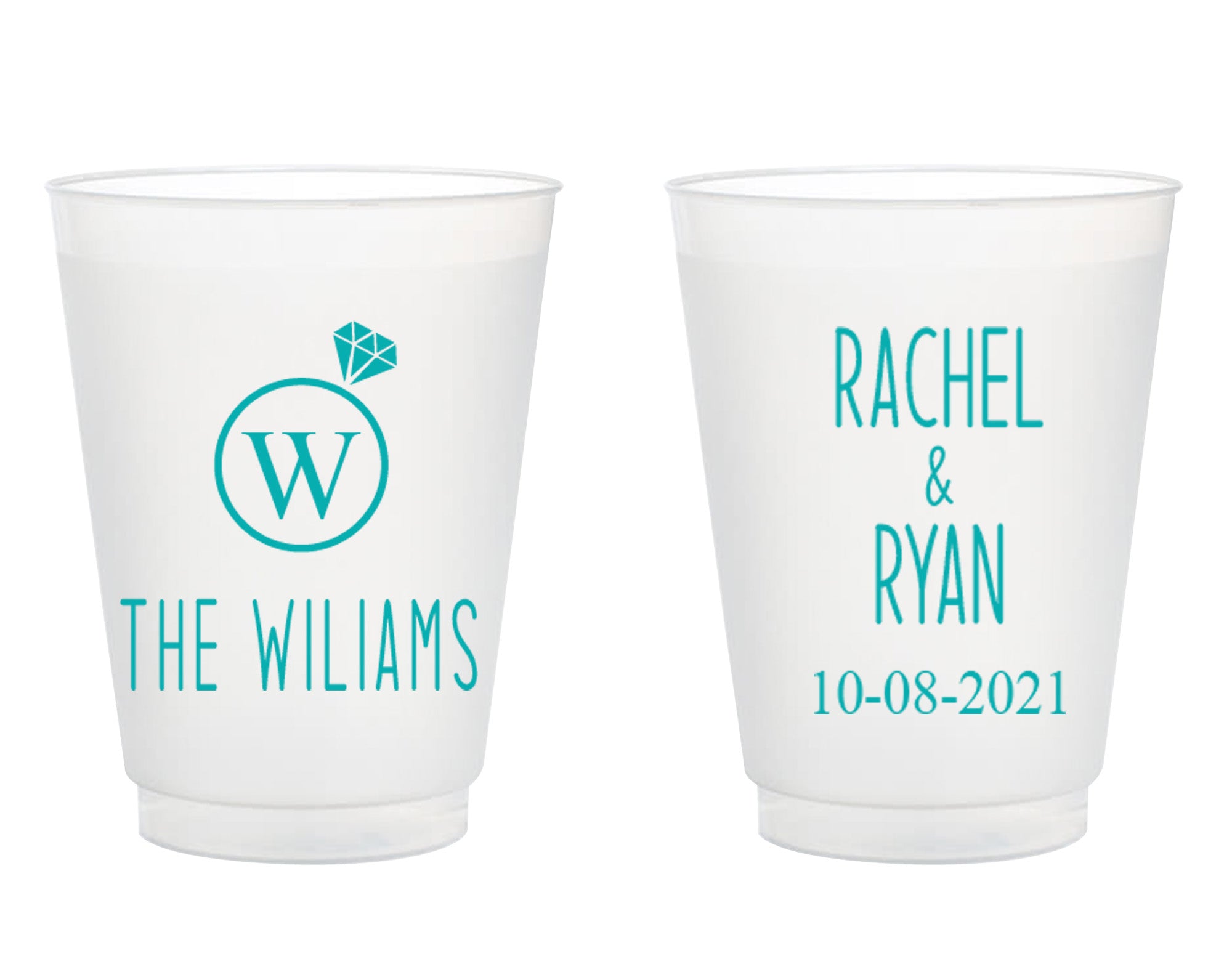 Ring Monogram Frosted Cups (339)