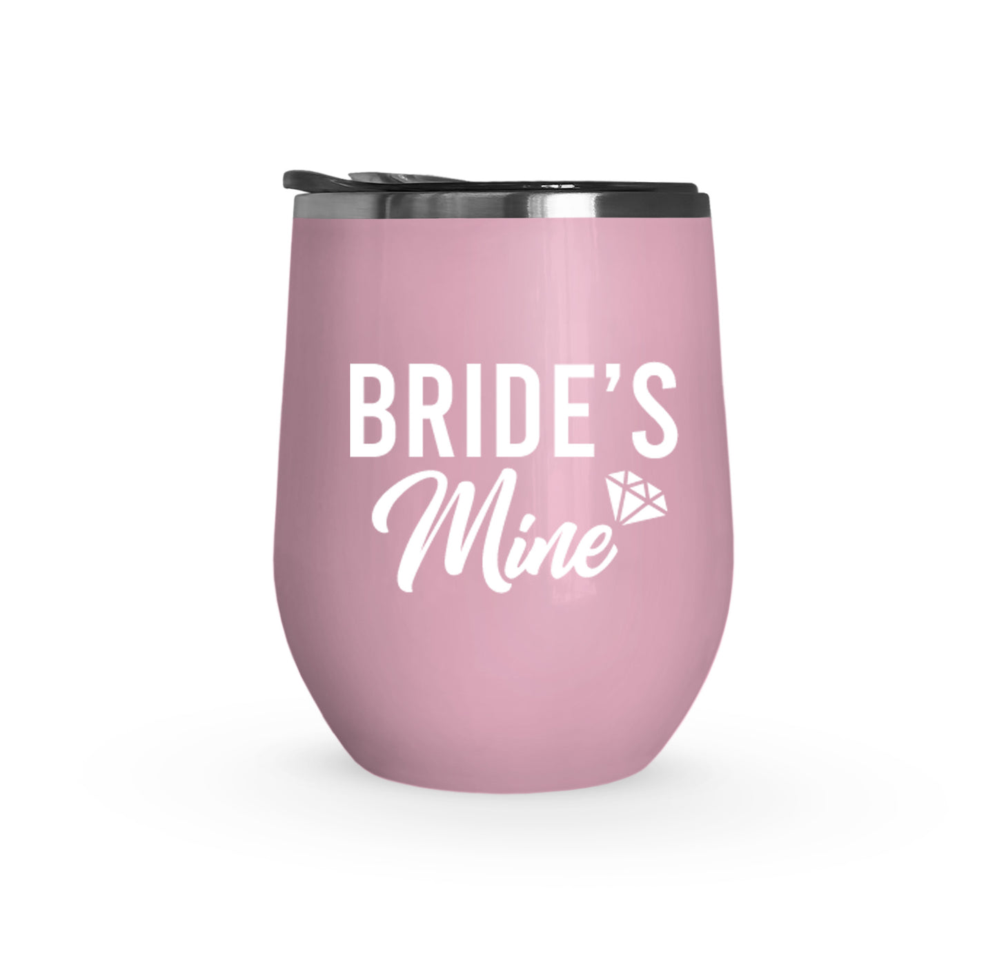 Bride's Mine, Jack's Mine Wedding Wine Tumblers