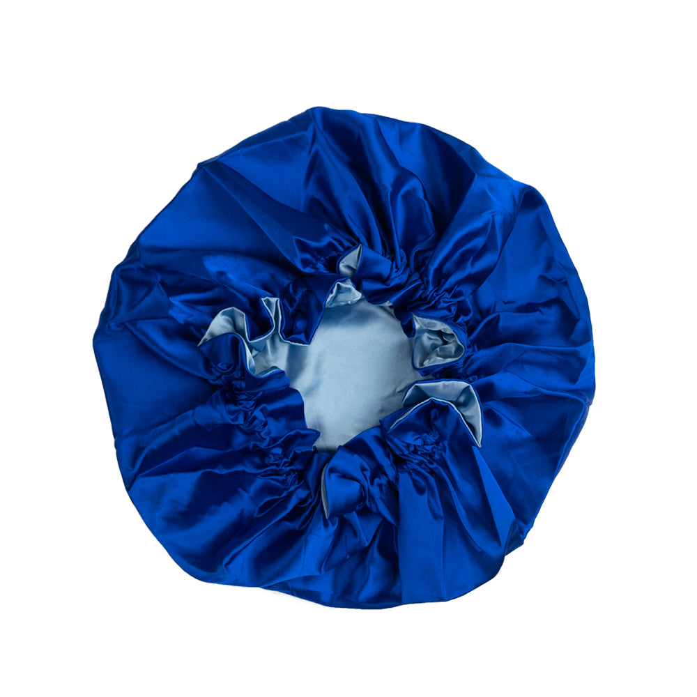 Royal Blue Satin Bonnet