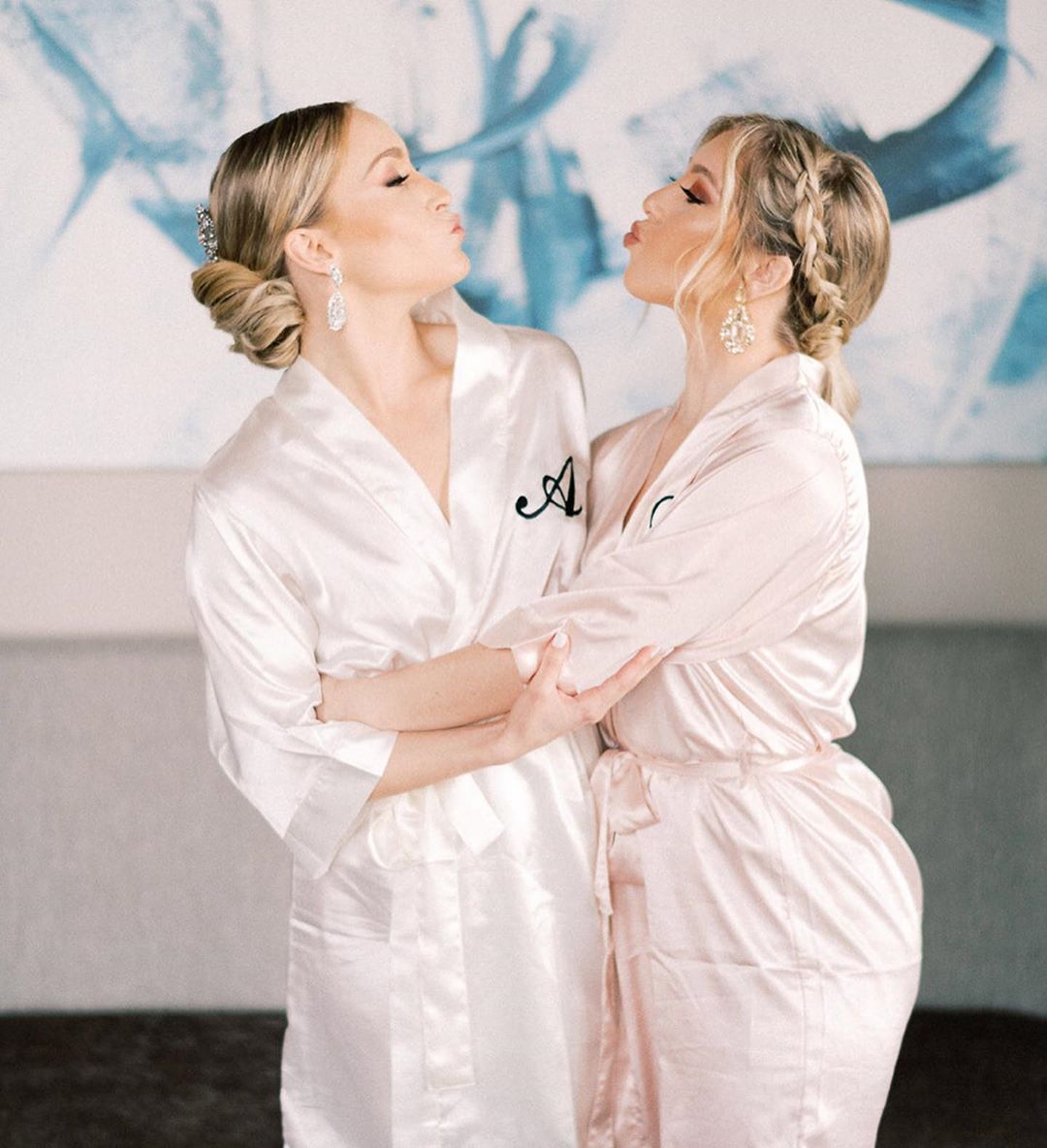 Bridesmaid Robe - Blush Personalized Bridal Party Robes for Weddings –