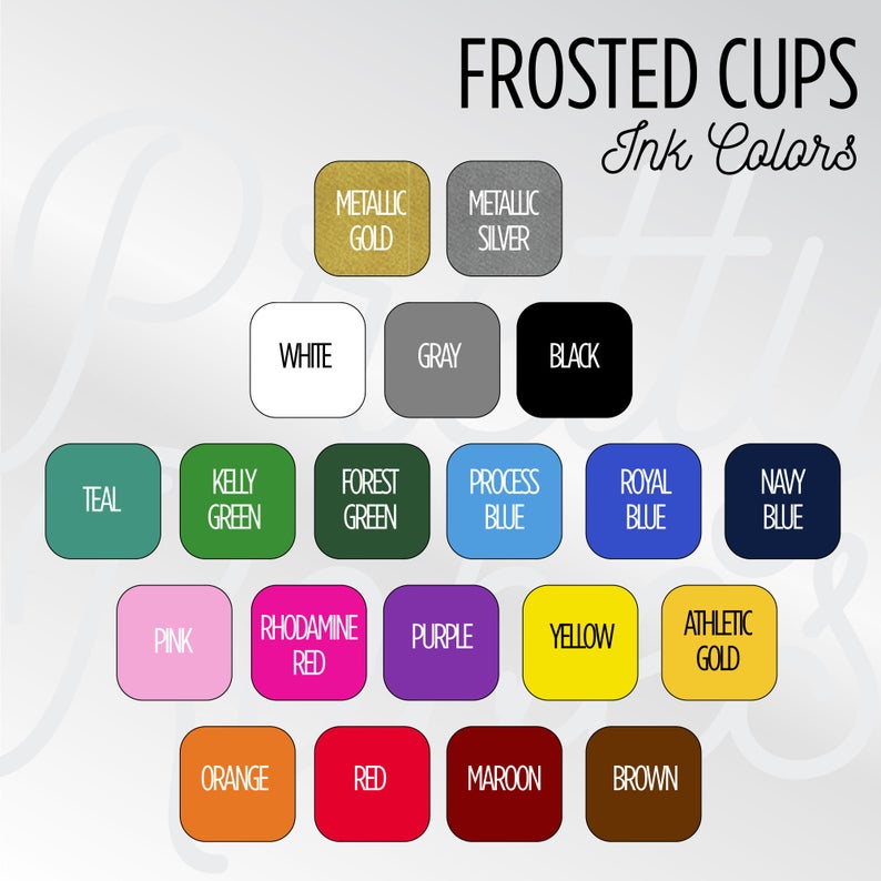 Custom Monogram Wedding Frosted Cups (181)