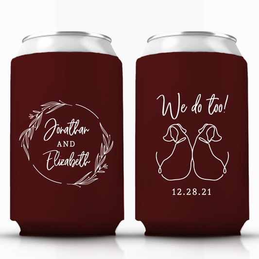 We Do Too! Dogs Wedding Can Cooler Favors (70)