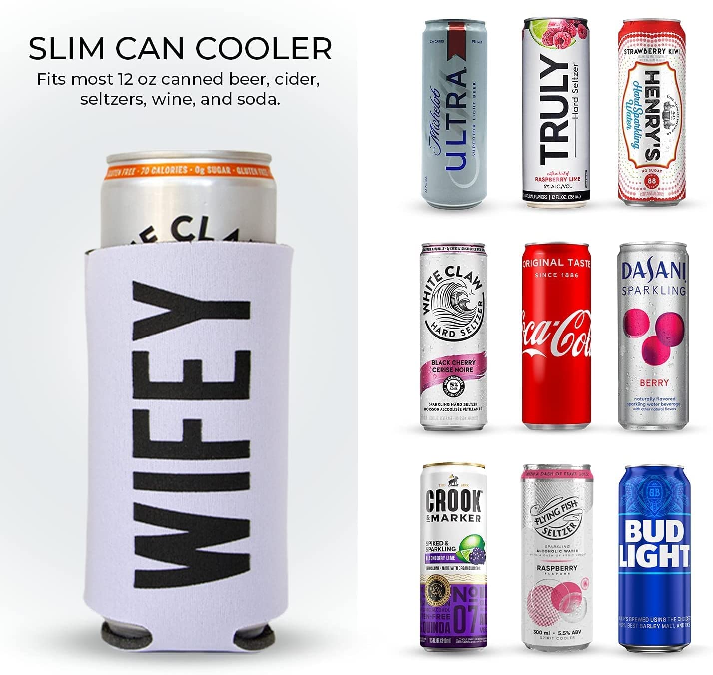 Hubby, Wifey Slim Can Coolers