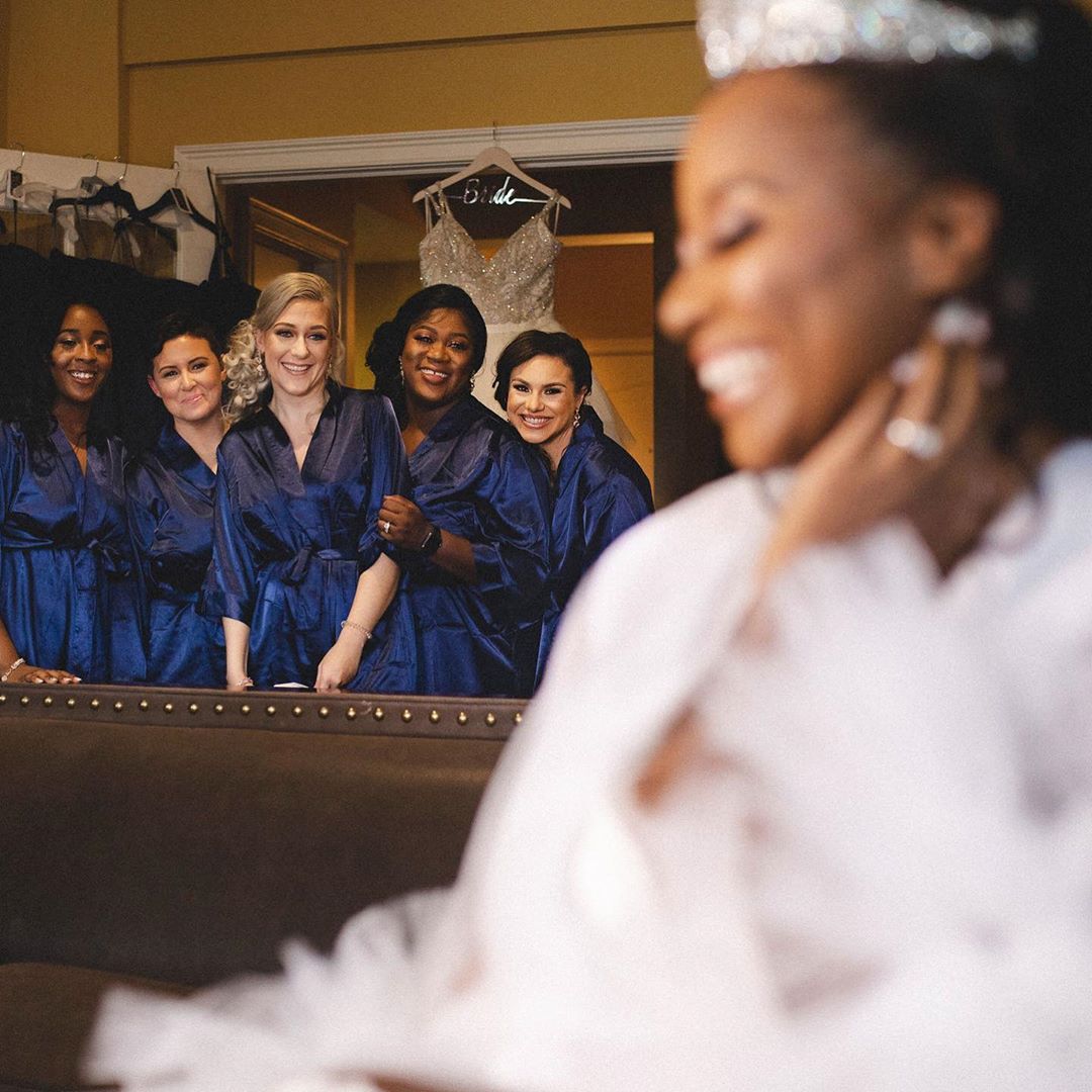 Navy blue 2025 bridesmaid robes