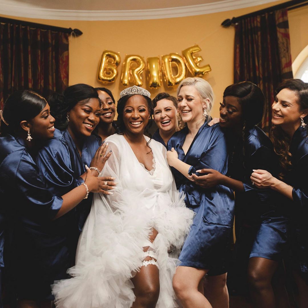 Black bridesmaid cheap robes