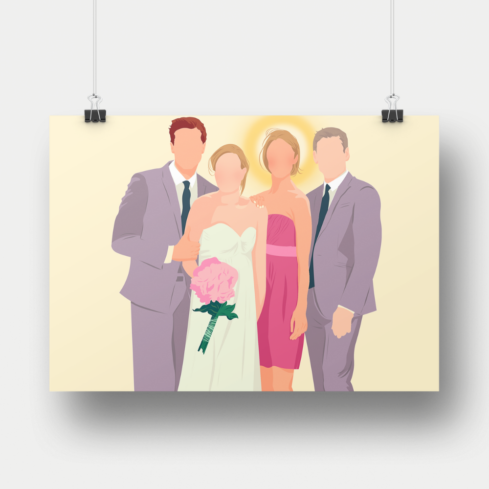 Wedding Family Faceless Portrait