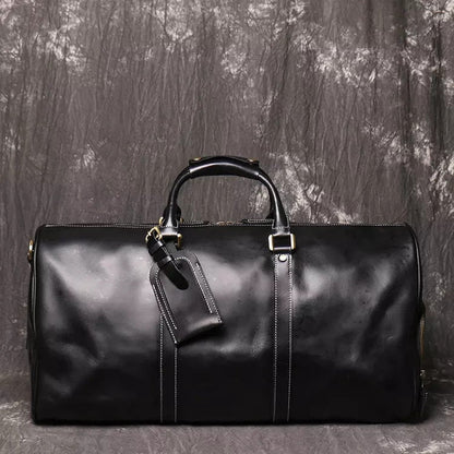 Engraved Gym Leather Duffle Bag for Men