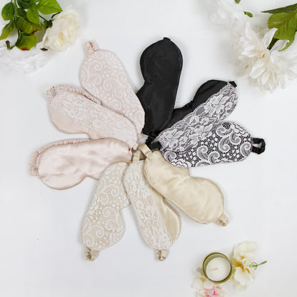 Bride in Cursive Heart Wedding Eye Masks