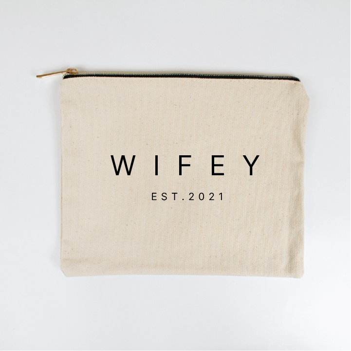 Custom WIFEY EST Makeup Bag