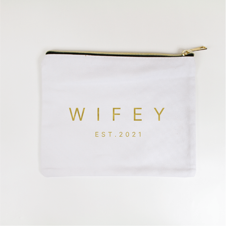 Custom WIFEY EST Makeup Bag