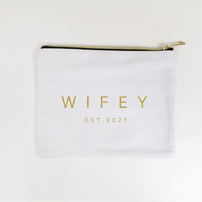 Custom WIFEY EST Makeup Bag