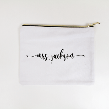 Mrs. Jackson Makeup Bag