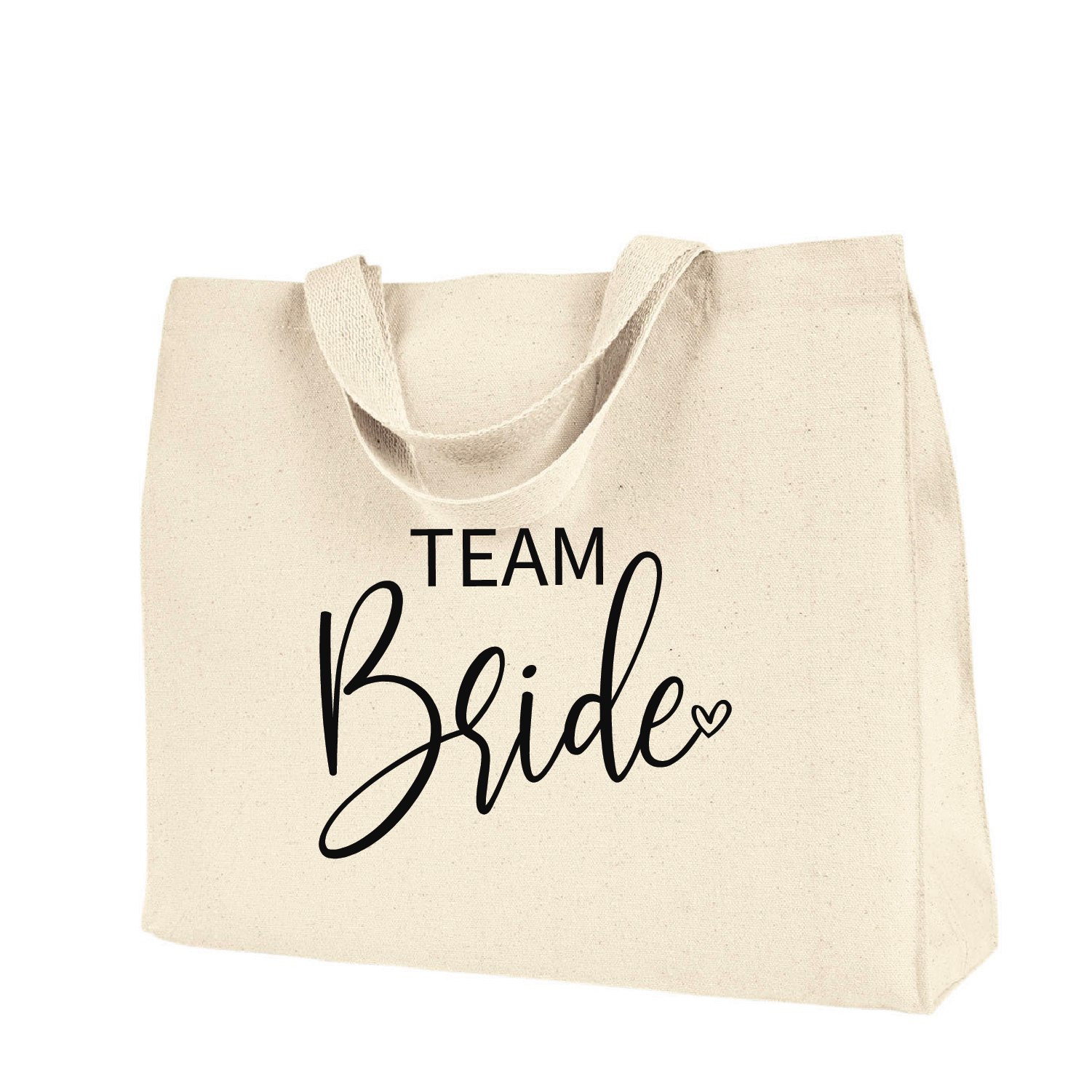 Pink Team Bride Canvas Tote Bag