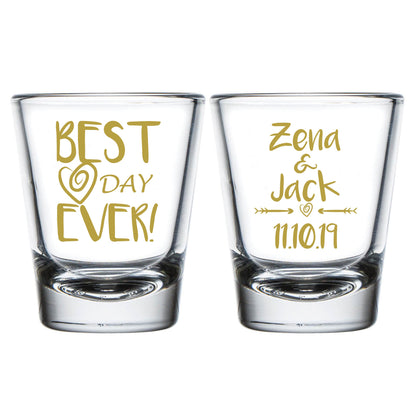 Best Day Ever Custom Shot Glasses for Weddings (177)