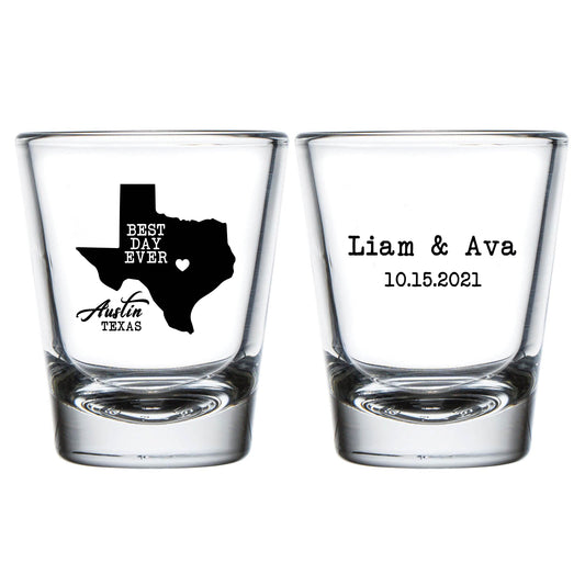 Best Day Ever Wedding Shot Glasses (336)