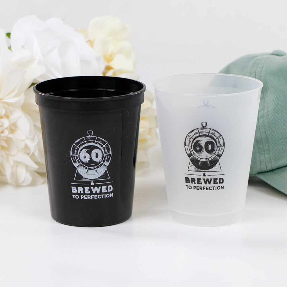 Brewed to Perfection 60th Birthday Cups