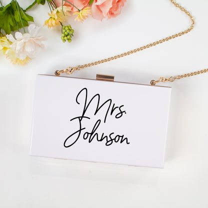 Mrs. Surname Clutch Bag Gifts