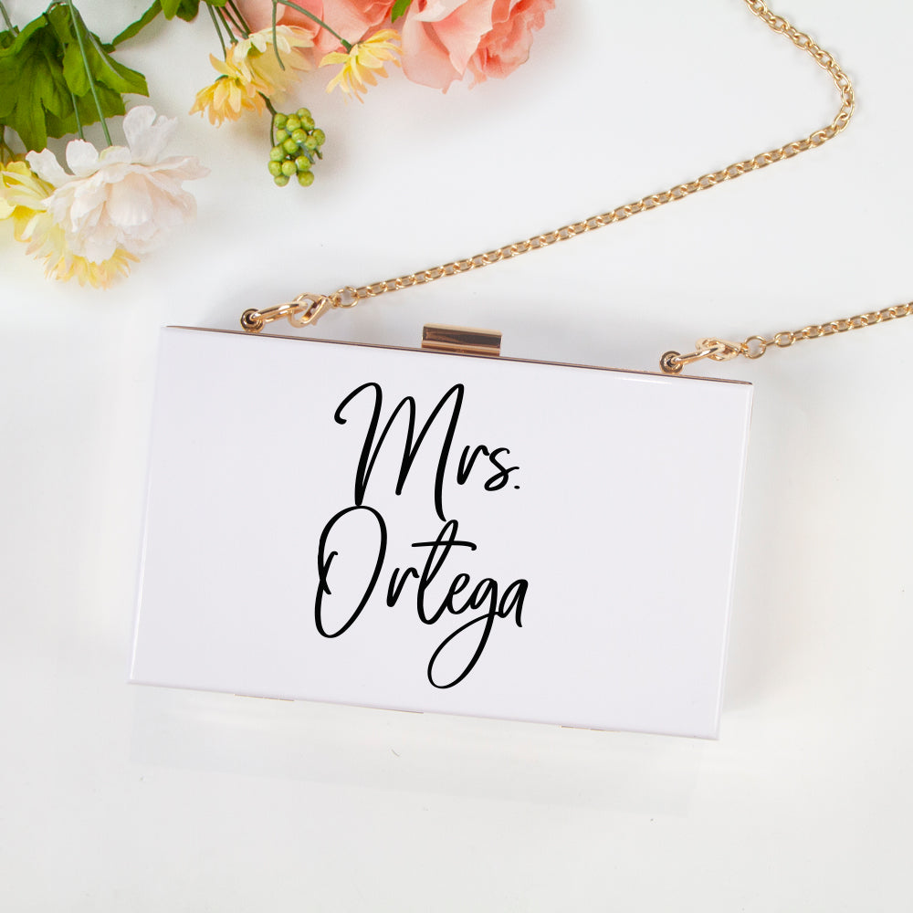 Mrs. Ortega Acrylic Clutch Bag