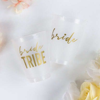 Bride, Bride Tribe Frosted Cups