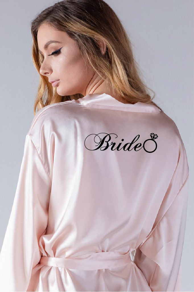 ring style bridal robe back view