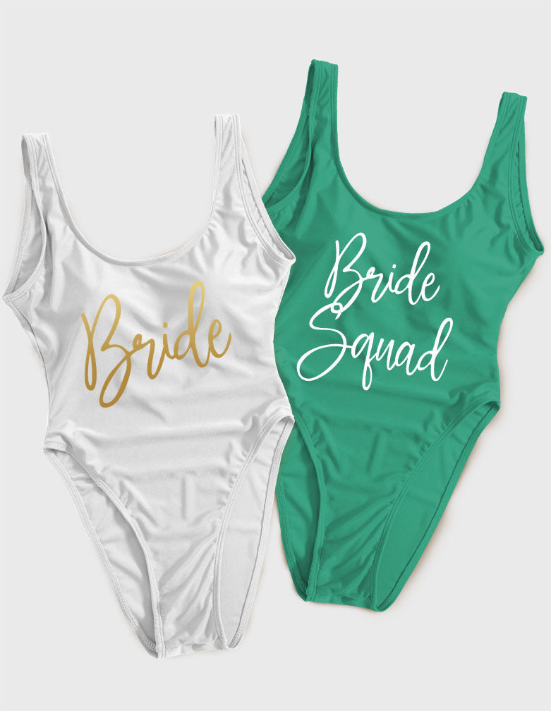 Bride & Bride's Squad Bachelorette Swimsuit