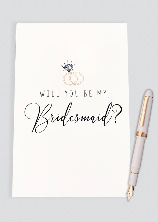 Will You Be My Bridesmaid? Proposal Card - A