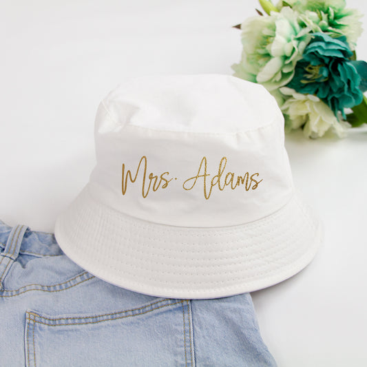 Mrs. Adams Custom Wedding Bucket Hat