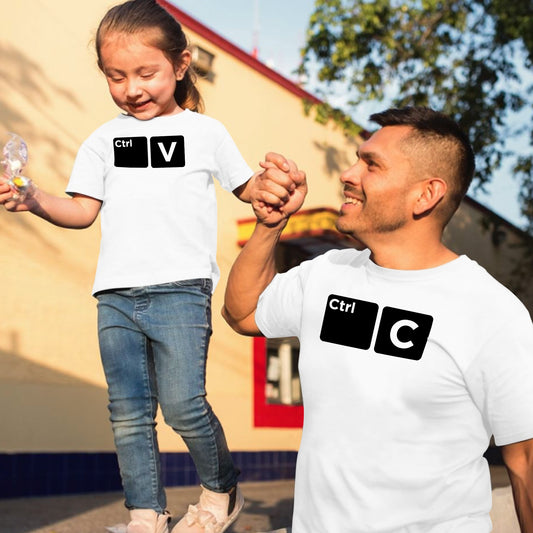 Ctrl C, Ctrl V Dad & Me Matching Shirts