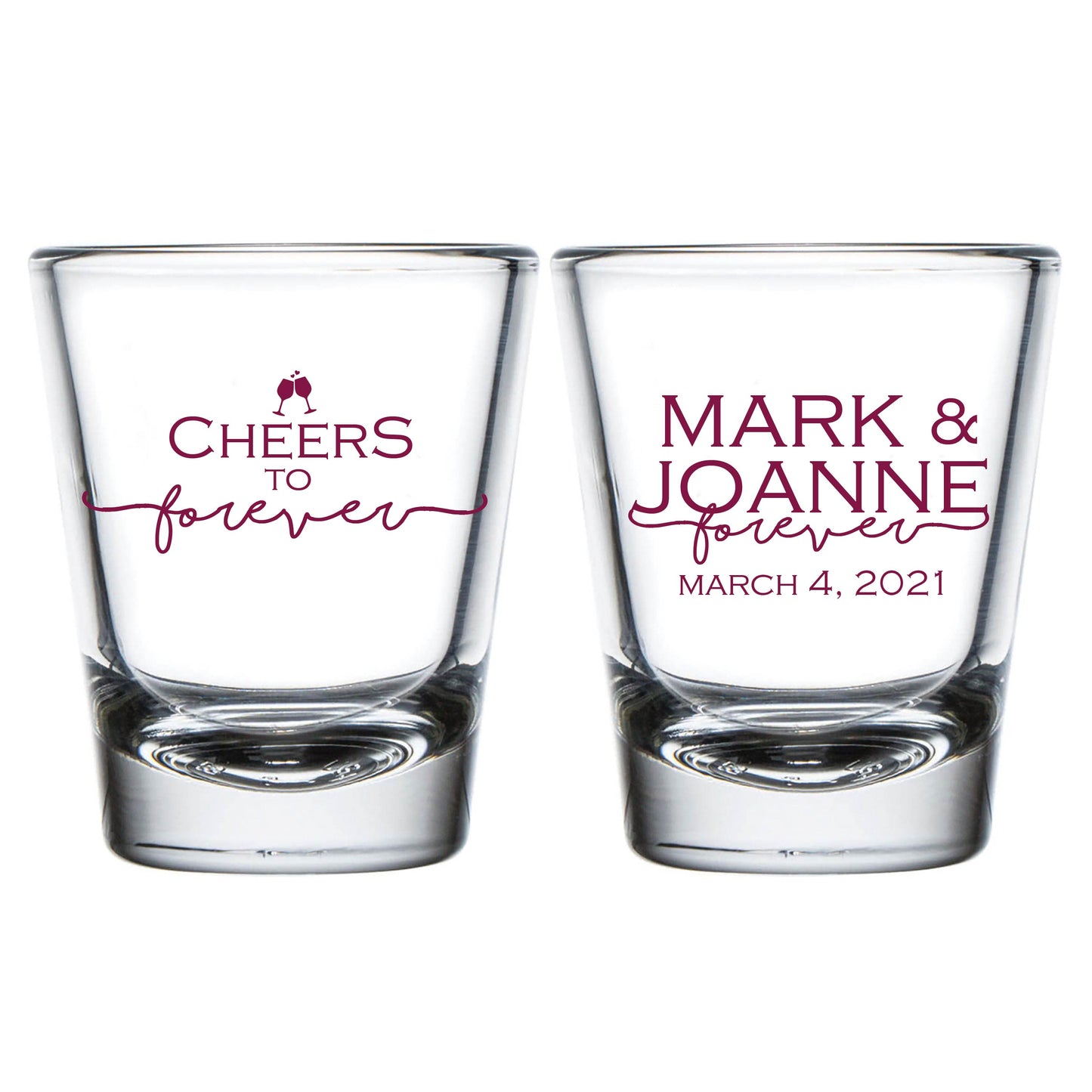 Cheers To Forever Wedding Shot Glasses (315)