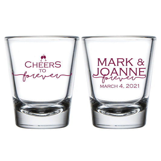 Cheers To Forever Wedding Shot Glasses (315)