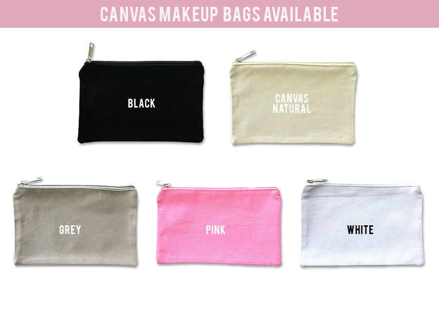 Canvas Makeup Bag - H – PrettyRobes.com