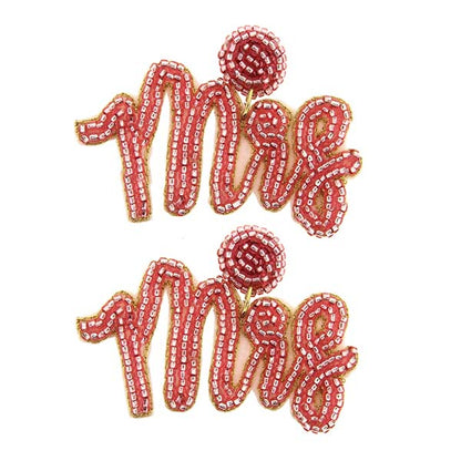 Pink Mrs. Earrings