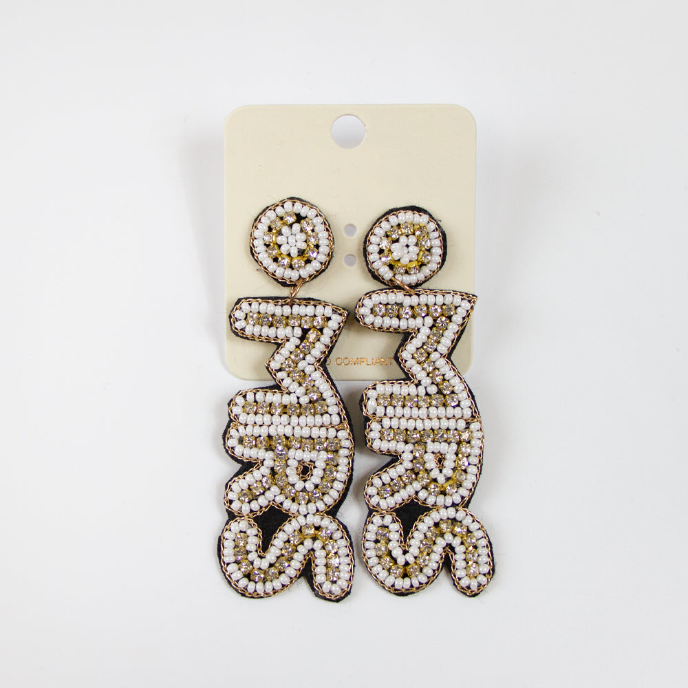 Mrs Beaded Earrings Wedding Gifts