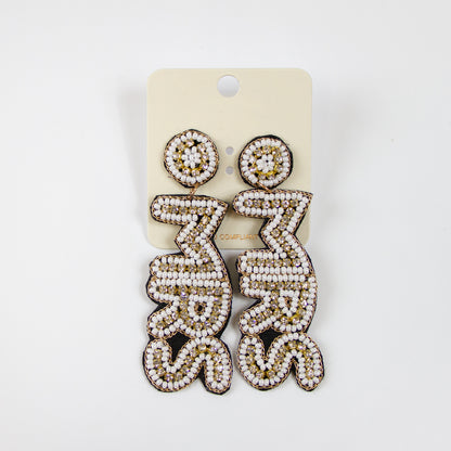 Mrs Beaded Earrings Wedding Gifts