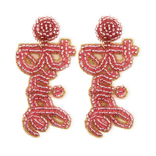 Pink Bride Earrings 