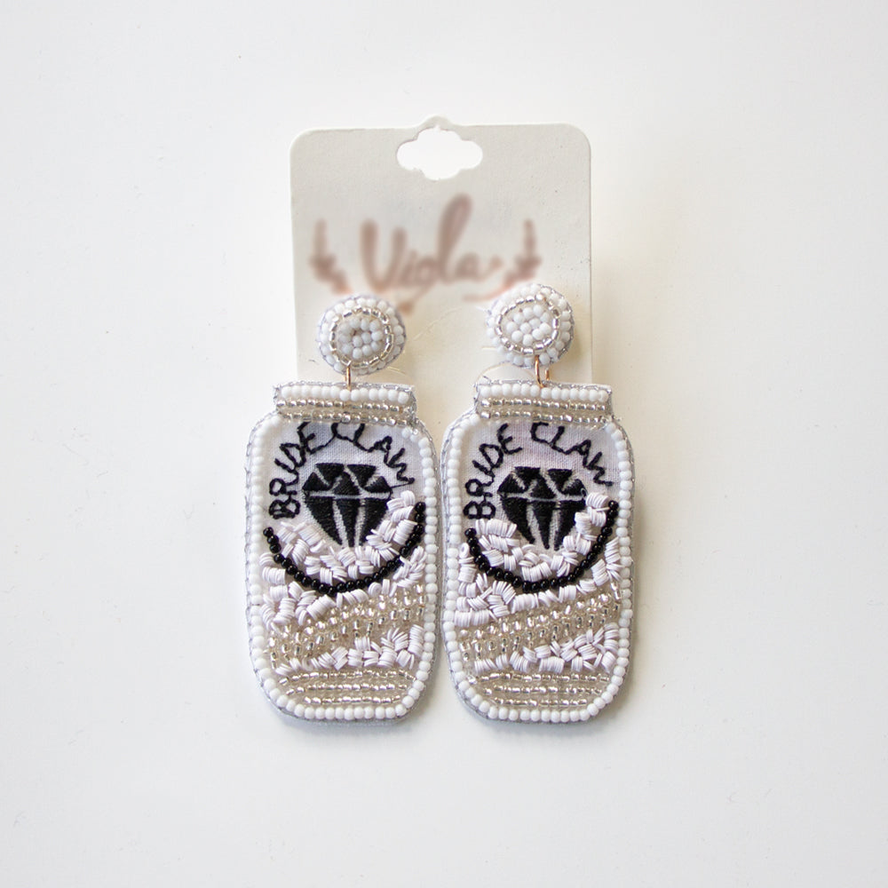 Silver Bride Claw Earrings