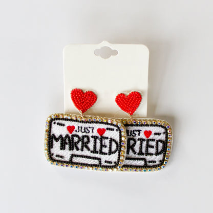 Just Married Earrings