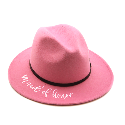 Bridesmaid Fedora Hats pink