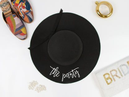 The Party, Wife of the Party Black Felt Floppy Hat