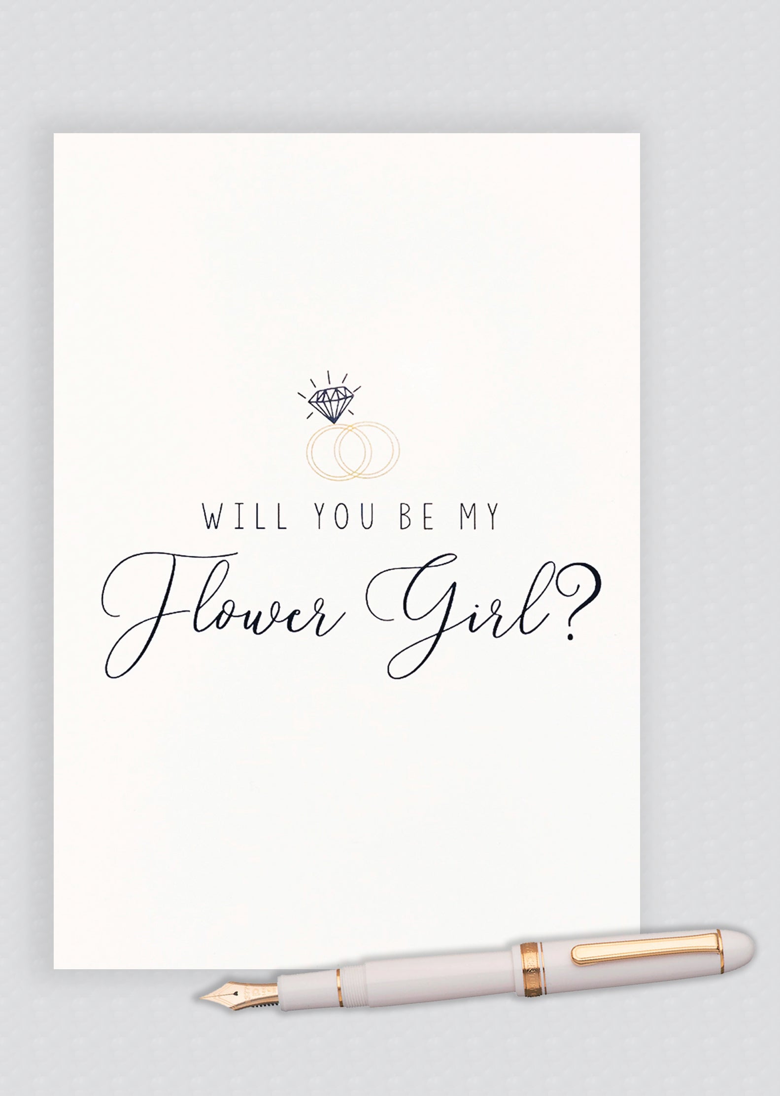Will You Be My Flower Girl? Proposal Card - A