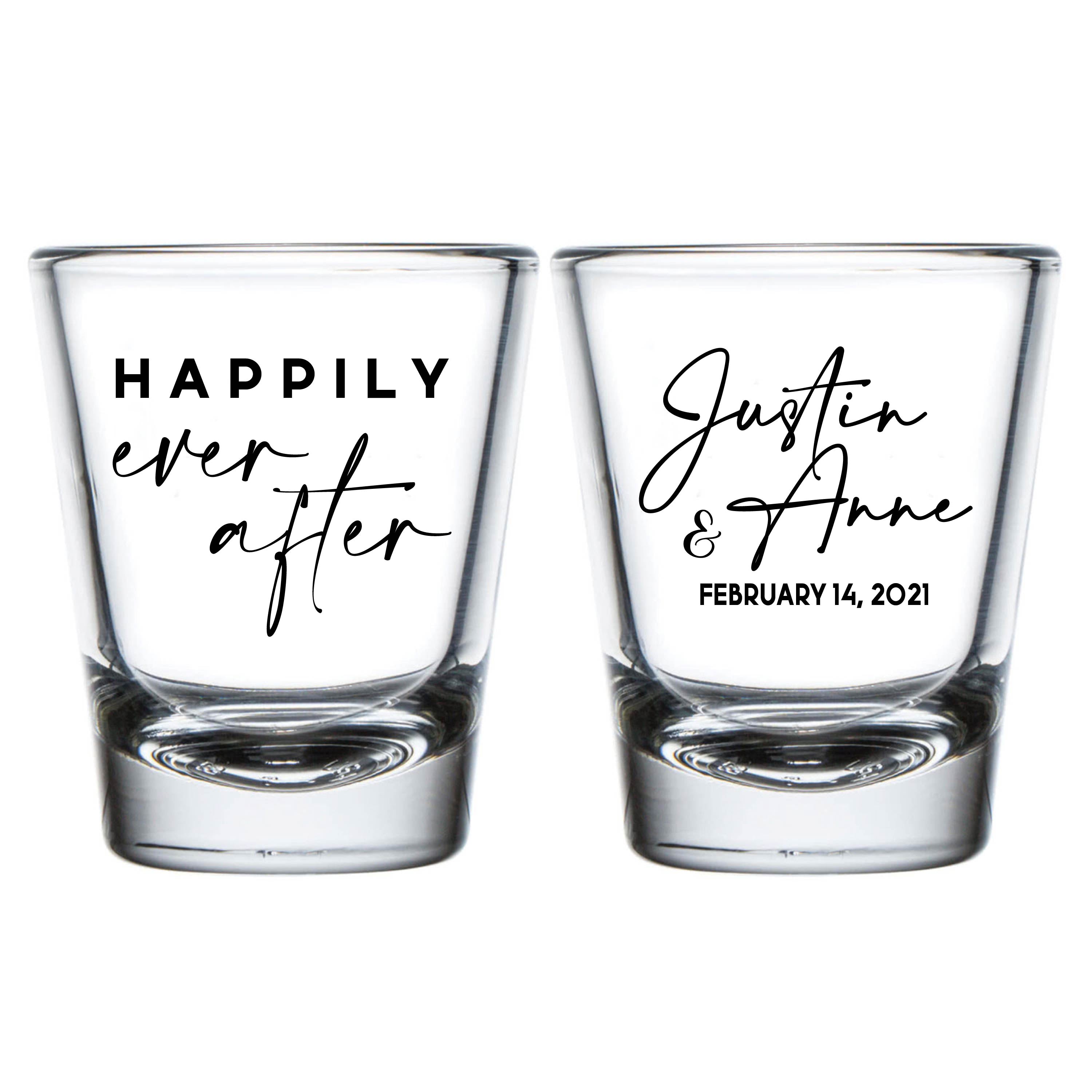 Happily Ever After Wedding Shot Glasses (302)