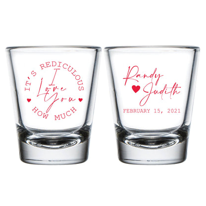 It's Ridiculous How Much I Love You Shot Glasses (312)
