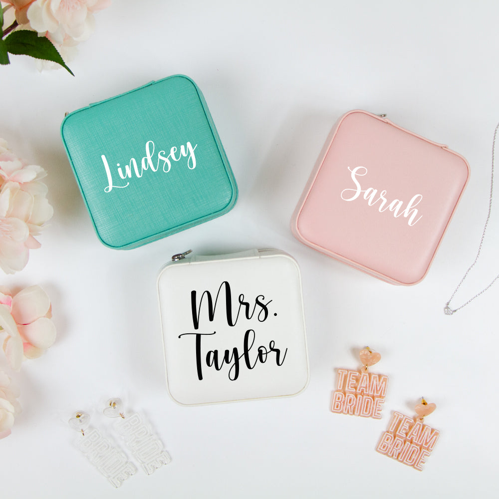 Custom Mrs. Bridal Jewelry Box