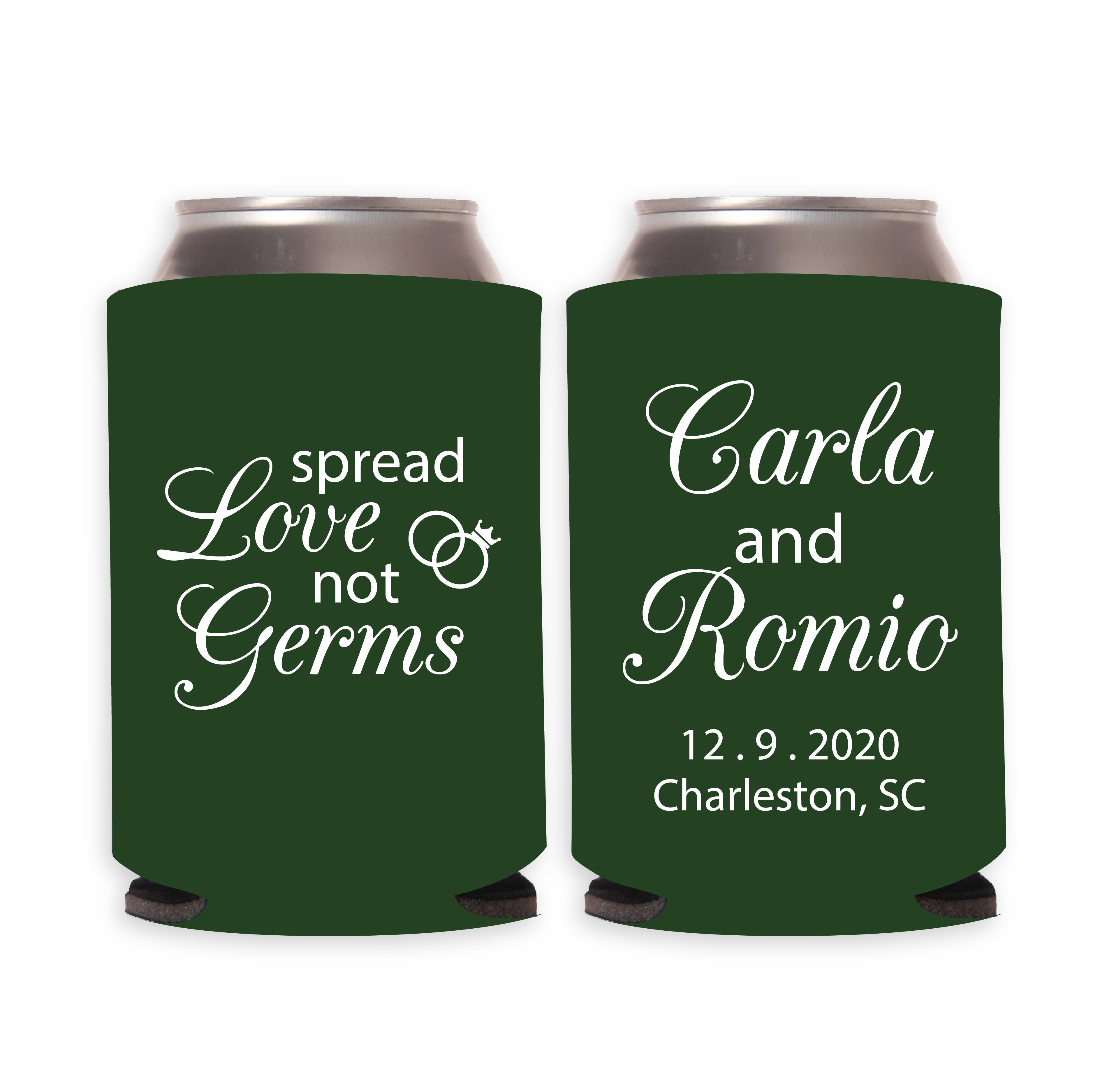 Spread Love Not Germs Wedding Can Coolers (16)