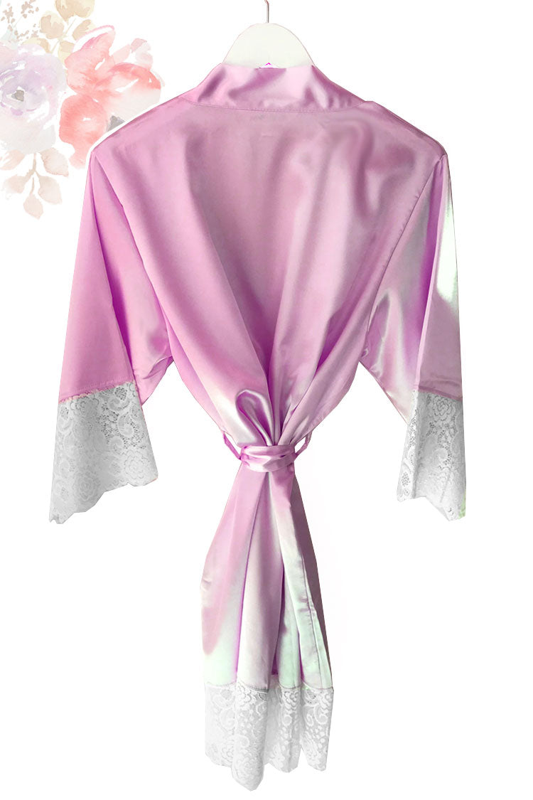 Pink Lace Bridal Robe