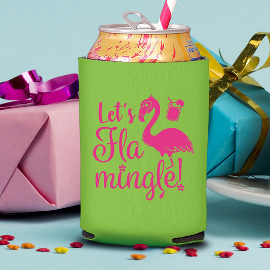 Let's Flamingle! Koozie