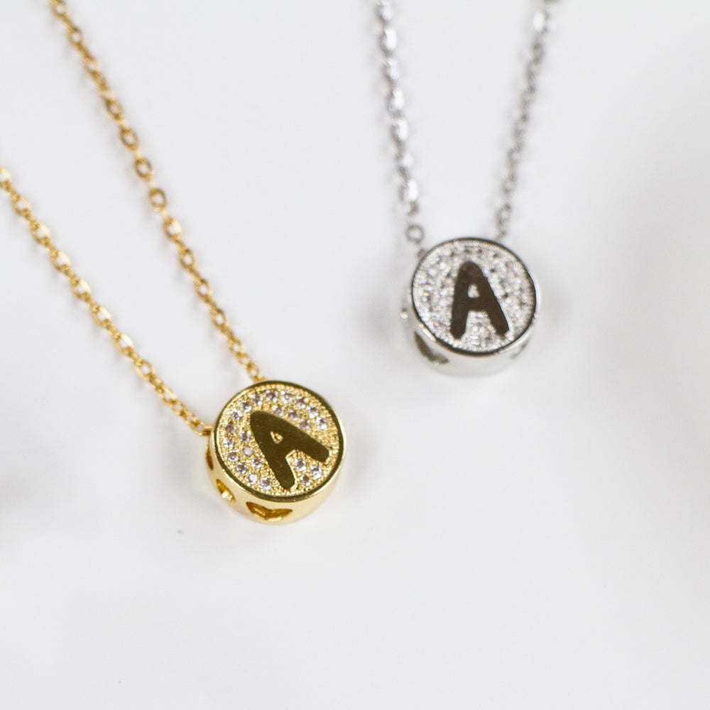 Circle Letter Necklace