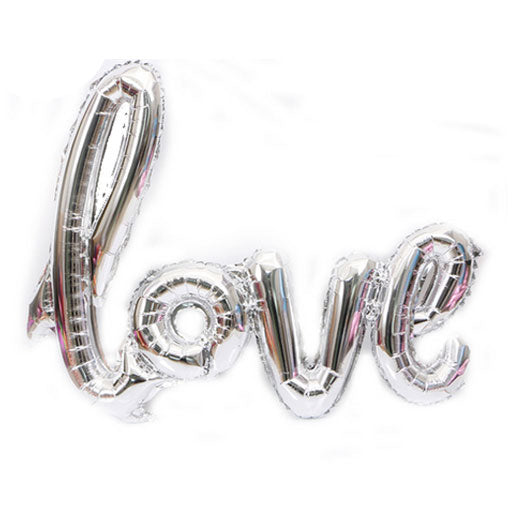 Silver Foil Love Balloon